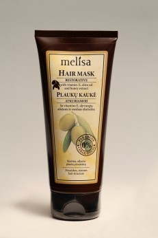 Restorative hair mask with vitamin E, olive oil and honey extract